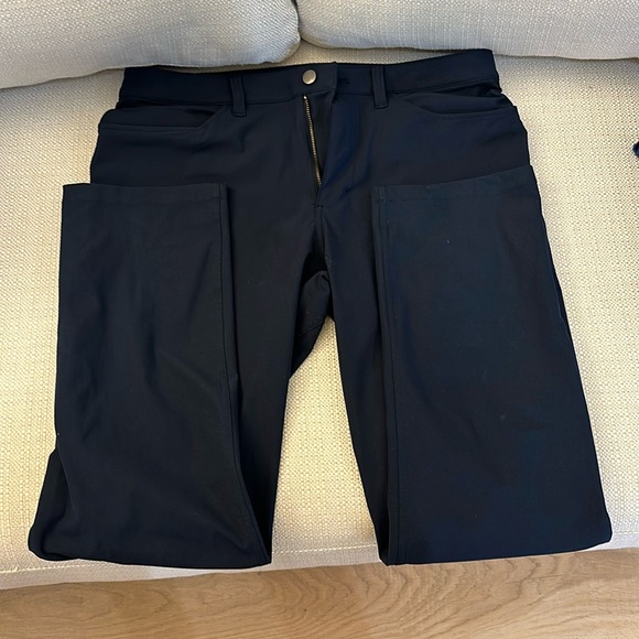 Lululemon ABC Pants Men 32x32 Classic True Navy Warpstreme - Picture 2 of 3